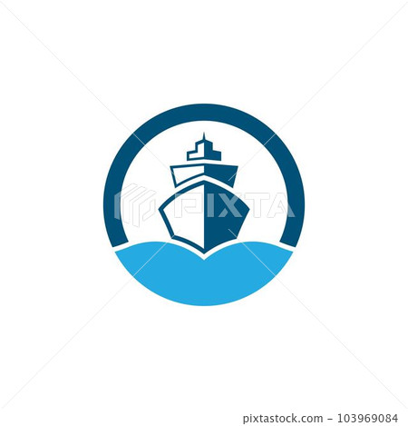 Cruise ship symbol vector icon 103969084