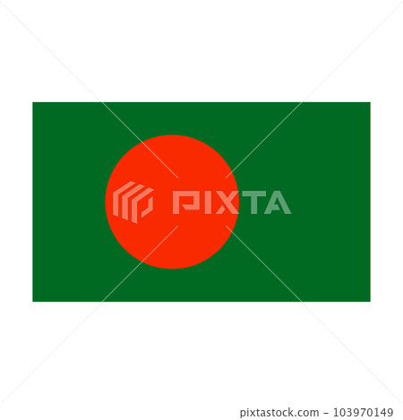 簡單的孟加拉國國旗圖標。向量。 103970149