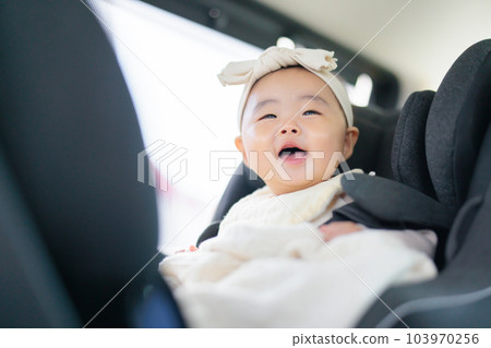A fun drive, a smiling baby A fun drive, a smiling baby 103970256