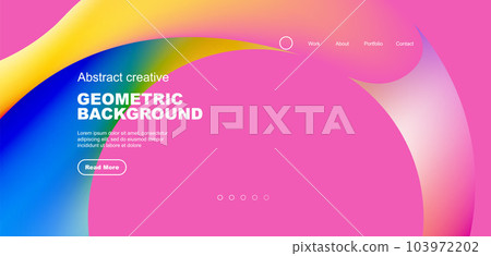 Liquid colors with flowing round shapes abstract background. Vector illustration for wallpaper, banner, background, leaflet, catalog, cover, flyer Liquid colors with flowing round shapes abstract background. Vector illustration for wallpaper, banner, background, leaflet, catalog, cover, flyer 103972202