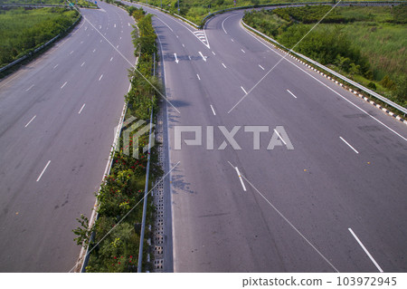 Divide Expressway road  in Bhanga Interexchange of Bangladesh 103972945