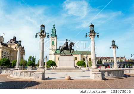King Ferdinand I statue in Oradea, Romania King Ferdinand I statue in Oradea, Romania 103973096
