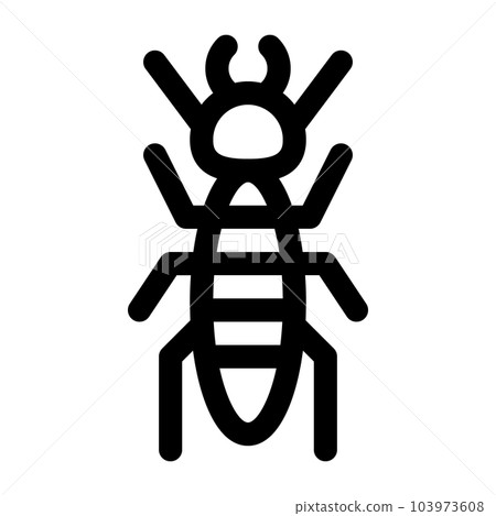 Line style icons representing pests, ants and termites 103973608