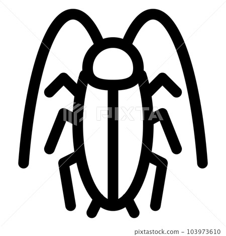Line style icon representing pest, cockroach 103973610