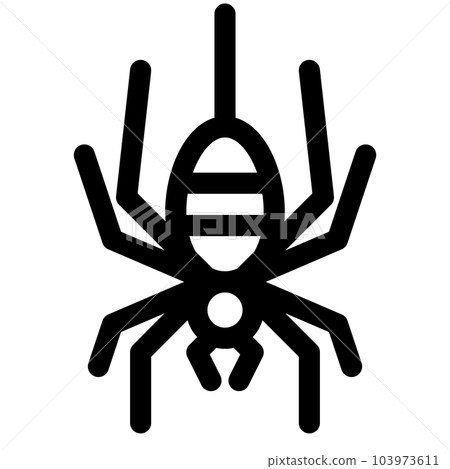 Line style icons representing pests, spiders 103973611