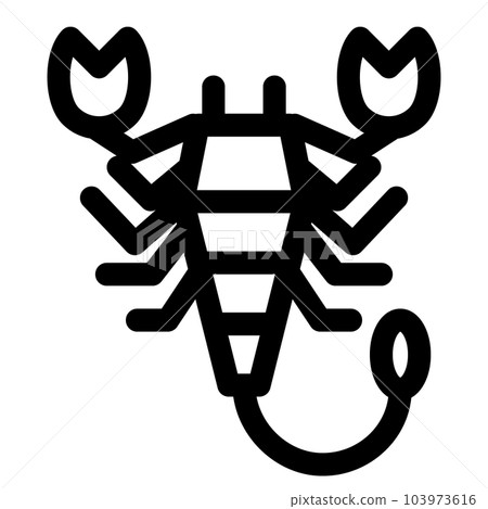 代表害蟲、蝎子的線條樣式圖標 代表害蟲、蝎子的線條樣式圖標 103973616
