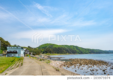 Natsudomari Peninsula Natsudomari Scallop Line Hiranai Town Natsudomari Peninsula Natsudomari Scallop Line Hiranai Town 103973974