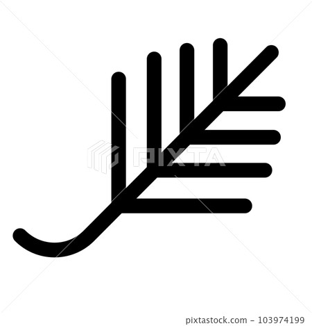 Line style icon representing a leaf Line style icon representing a leaf 103974199