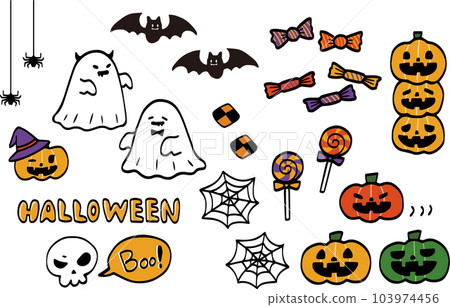 萬聖節流行手寫材料 103974456