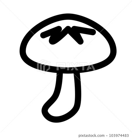 Line style icon representing mushroom, shiitake 103974483