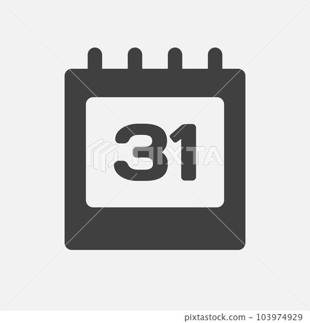 Icon page calendar day - number 31 103974929