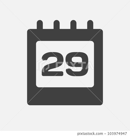 Icon page calendar day - number 29 103974947