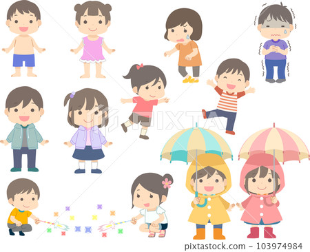 Child illustration set 103974984