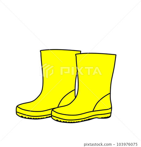 Illustration of yellow boots 103976075