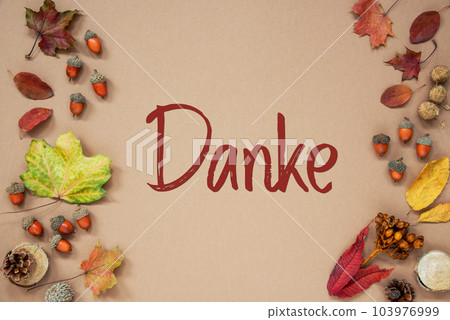 Autumn Background with Text Danke Autumn Background with Text Danke 103976999