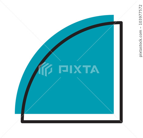 Trendy vector minimalist geometric line color basic element. Shape abstract figure bauhaus form. Retro style texture illustration. Modern design poster, cover, card design 103977572