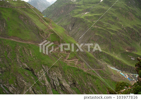 Trails connecting Shri Amarnath Cave Temple one of the 51 Shakti Peethas via Balthal , Kashmir, India Trails connecting Shri Amarnath Cave Temple one of the 51 Shakti Peethas via Balthal , Kashmir, India 103977816