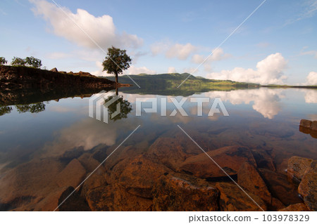 Transparent water at Vaitarna Lake Igatpuri, Maharshtra, India Transparent water at Vaitarna Lake Igatpuri, Maharshtra, India 103978329