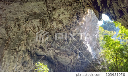rock formations and caves at PETAR, Alto Ribeira Tourist State Park, in Sao Paulo, Brazil rock formations and caves at PETAR, Alto Ribeira Tourist State Park, in Sao Paulo, Brazil 103981058