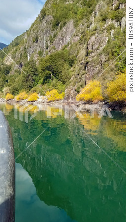 beautiful landscape on Tagua Tagua lake in Puelo Valley, Chilean Patagonia beautiful landscape on Tagua Tagua lake in Puelo Valley, Chilean Patagonia 103981067