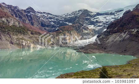 Glaciar Ventisquero and Cerro Tronador, in Bariloche, patagonia Argentine 103981097