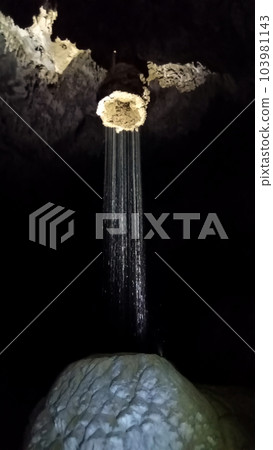 The Shower, natural phenomenon at PETAR, Alto Ribeira Tourist State Park, in Sao Paulo, Brazil The Shower, natural phenomenon at PETAR, Alto Ribeira Tourist State Park, in Sao Paulo, Brazil 103981143