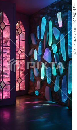 水晶背景素材洞穴 103981474