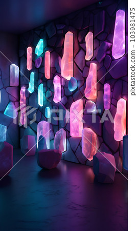 水晶背景素材洞穴 103981475