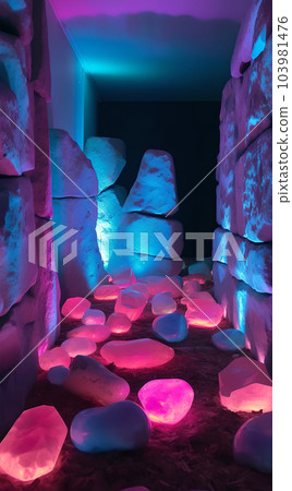 水晶背景素材洞穴 103981476