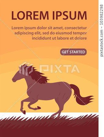 A free horse gallops on the seashore A free horse gallops on the seashore 103982298