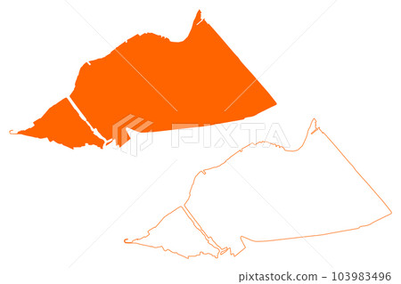 Krimpen aan den IJssel municipality (Kingdom of the Netherlands, Holland, South Holland or Zuid-Holland province) map vector illustration, scribble sketch map 103983496