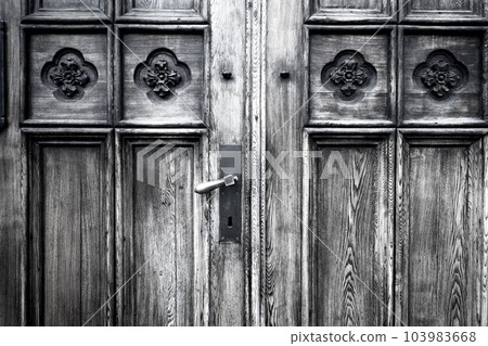 old wooden door old wooden door 103983668