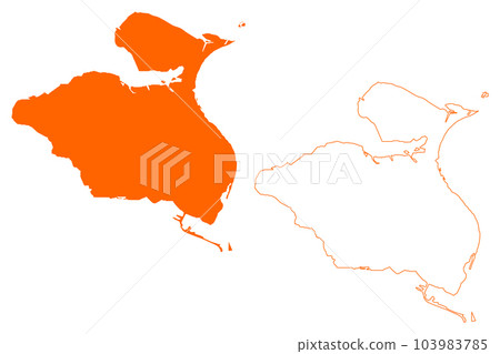 Tholen municipality (Kingdom of the Netherlands, Holland, Zeeland or Zealand province) map vector illustration, scribble sketch map Tholen municipality (Kingdom of the Netherlands, Holland, Zeeland or Zealand province) map vector illustration, scribble sketch map 103983785