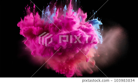 Beautiful abstract art with colorful splash 3d for banners, flyers, posters, design 103983834