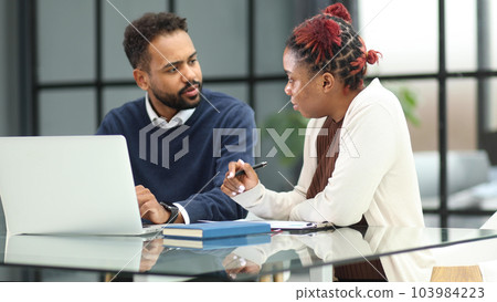 Business project team working together at meeting room at office. 103984223