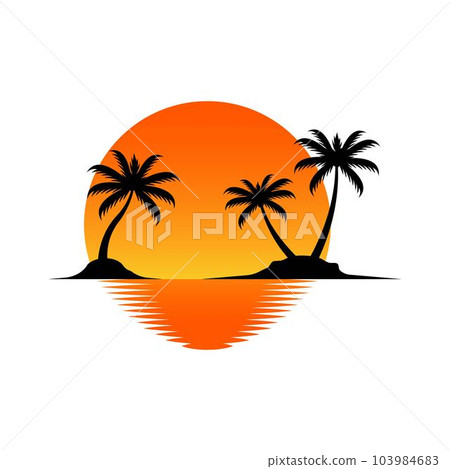 Palm tree summer vector illustration Palm tree summer vector illustration 103984683