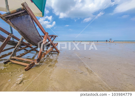 中國廣西省北海市銀灘風光 103984779