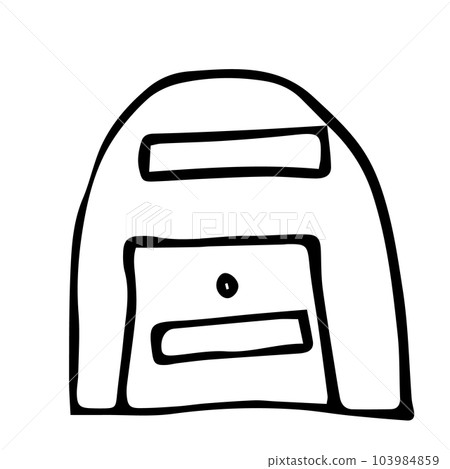 Vector doodle mailbox isolated on white background Vector doodle mailbox isolated on white background 103984859