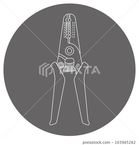 Gray back illustration_wire stripper 103985262