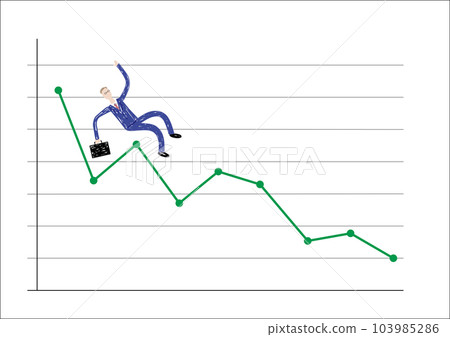 滑下折線圖的商人 滑下折線圖的商人 103985286