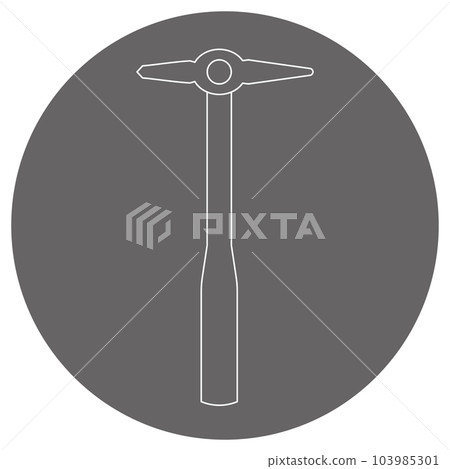 Gray back illustration _ welding hammer 103985301