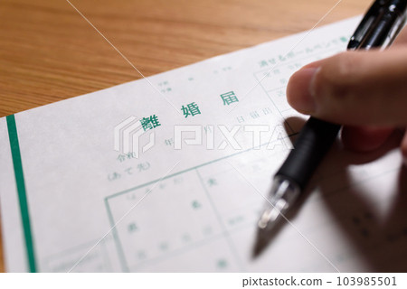 How to write a divorce notice A man writing with a ballpoint pen 103985501