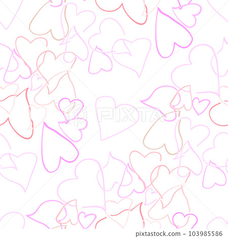 Seamless decorative heart pattern. Abstract background design. 103985586