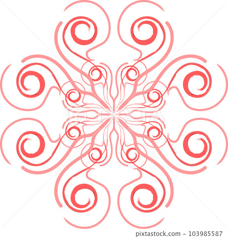 Mandala pattern. Round abstract shape for coloring. Decorative element. 103985587