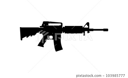 M4A1 assault automatic rifle vector icon M4A1 assault automatic rifle vector icon 103985777