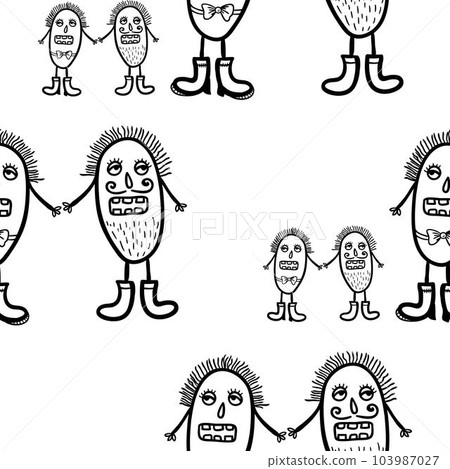 Microbes seamless pattern. Microbes seamless pattern. 103987027