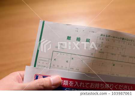 A man preparing documents for a divorce notification Take out from the envelope A man preparing documents for a divorce notification Take out from the envelope 103987061