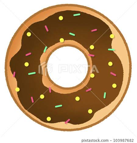 Chocolate Doughnut with colorful sprinkle Chocolate Doughnut with colorful sprinkle 103987682