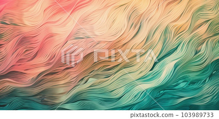 Colorful watercolor wavy background. Hand painted texture. Sea grunge brush strokes pattern. AI Generative 103989733