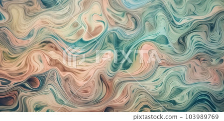 Colorful watercolor wavy background. Hand painted texture. Sea grunge brush strokes pattern. AI Generative 103989769